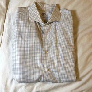 Brooks Brothers long sleeve dress shirt 16-35 (Large) yellow blue white